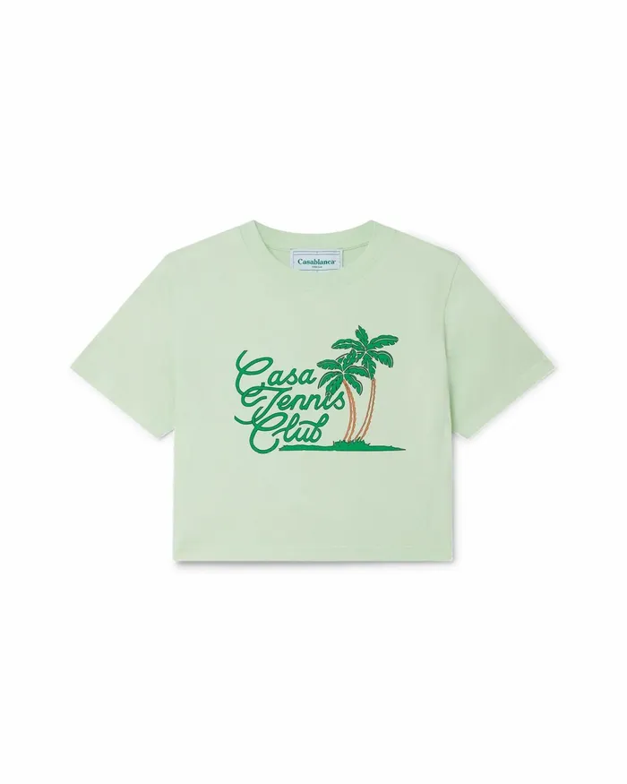 Casablanca Paris TShirts Casa Tennis Club Baby TShirt 8211 Women