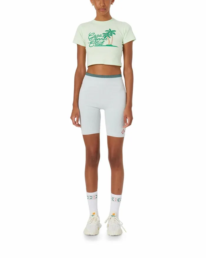 Casablanca Paris TShirts Casa Tennis Club Baby TShirt 8211 Women