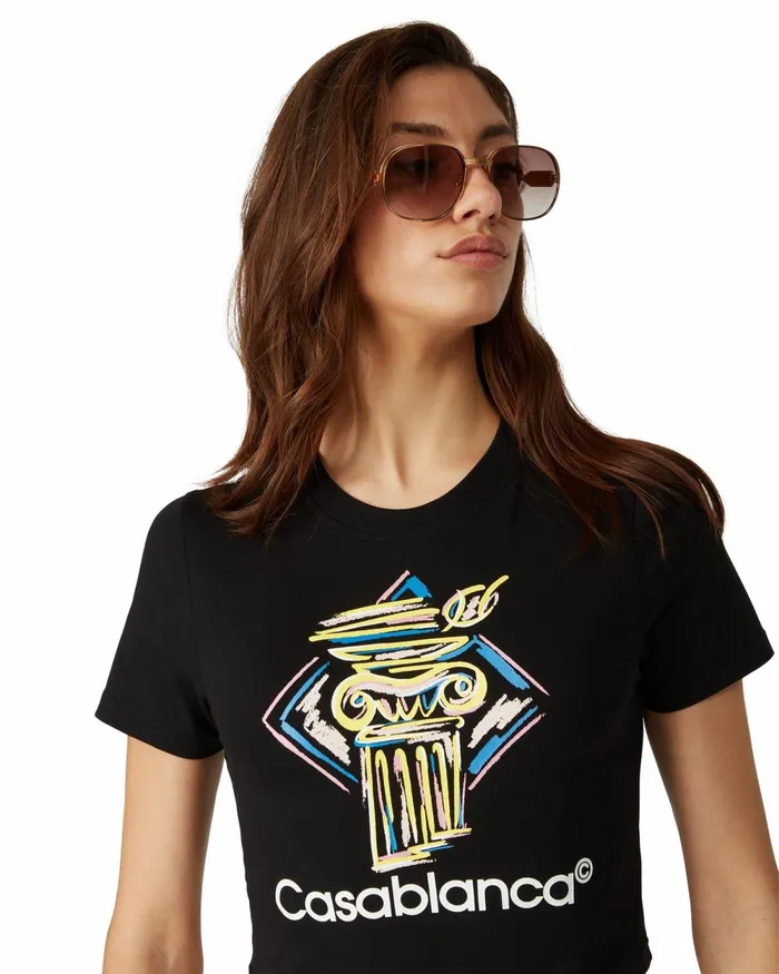 Casablanca Paris TShirts Diamond Column Baby TShirt 8211 Women Casablanca Paris TShirts Diamond Column Baby TShirt 8211 Women