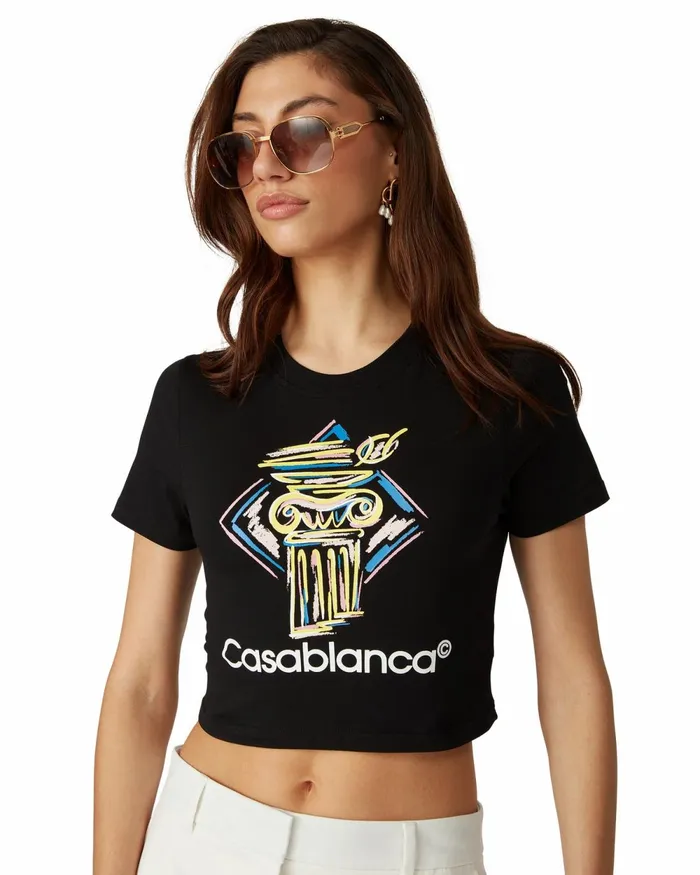Casablanca Paris TShirts Diamond Column Baby TShirt 8211 Women Casablanca Paris TShirts Diamond Column Baby TShirt 8211 Women