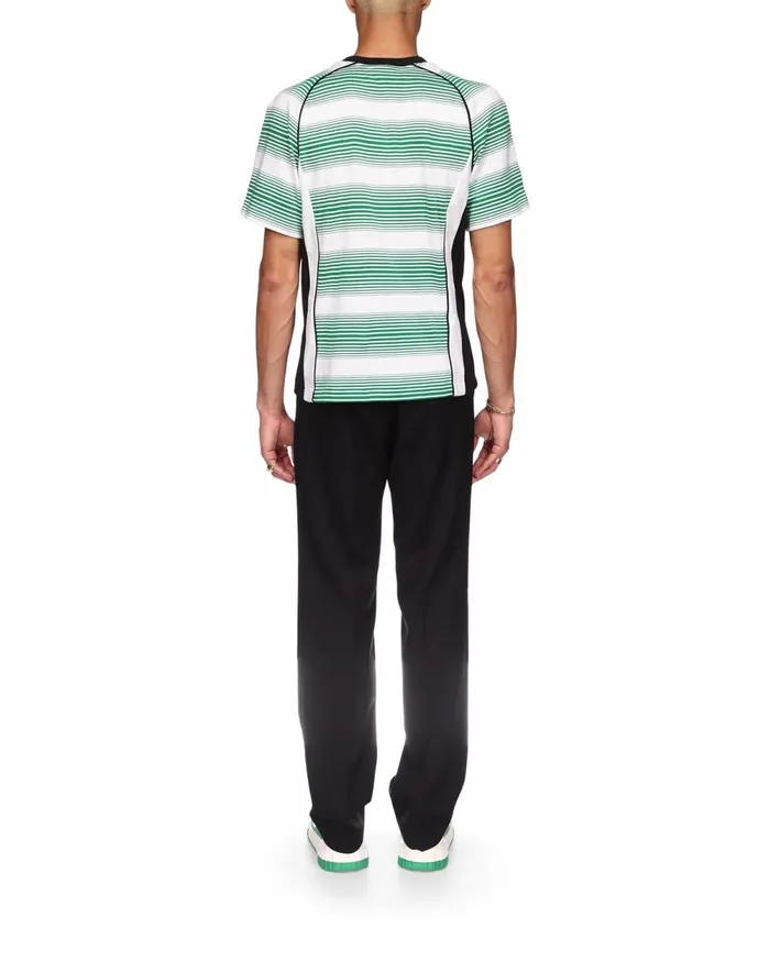 Casablanca Paris TShirts Gradient Stripe Panelled Football TShirt 8211 MenWomen Casablanca Paris TShirts Gradient Stripe Panelled Football TShirt 8211 MenWomen