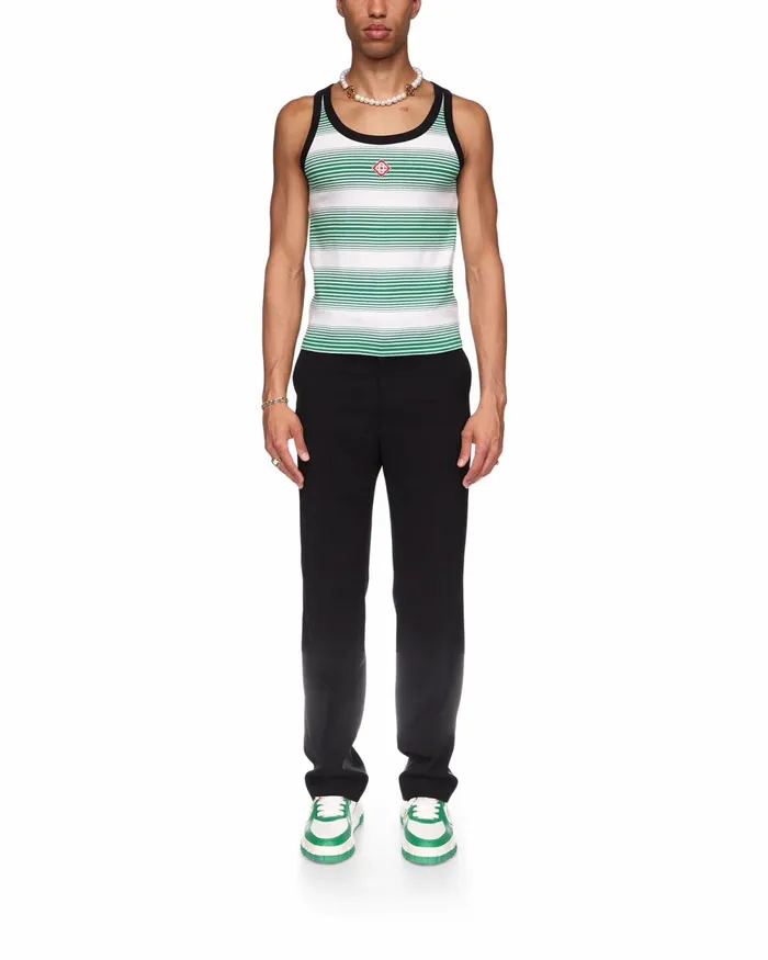 Casablanca Paris TShirts Gradient Stripe Ringer Tank Top 8211 Men Casablanca Paris TShirts Gradient Stripe Ringer Tank Top 8211 Men