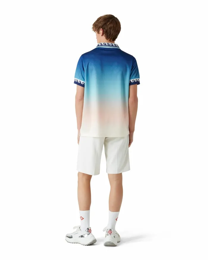 Casablanca Paris TShirts Jacquard Gradient Football Shirt 8211 MenWomen