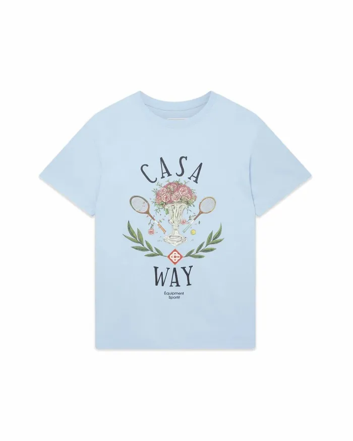 Casablanca Paris TShirts Pale Blue Casa Way TShirt 8211 Women