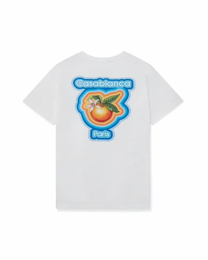 Casablanca Paris TShirts Radiating Orange Tshirt 8211 MenWomen