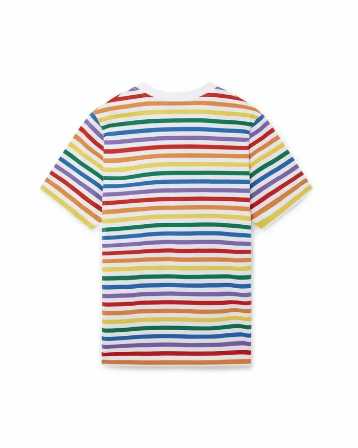 Casablanca Paris TShirts Rainbow Stripe TShirt 8211 MenWomen Casablanca Paris TShirts Rainbow Stripe TShirt 8211 MenWomen