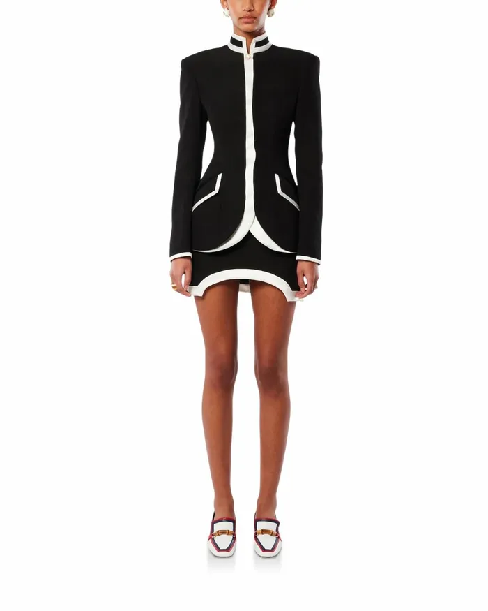 Casablanca Paris Tailoring Black Curved Tailored Jacket 8211 Women