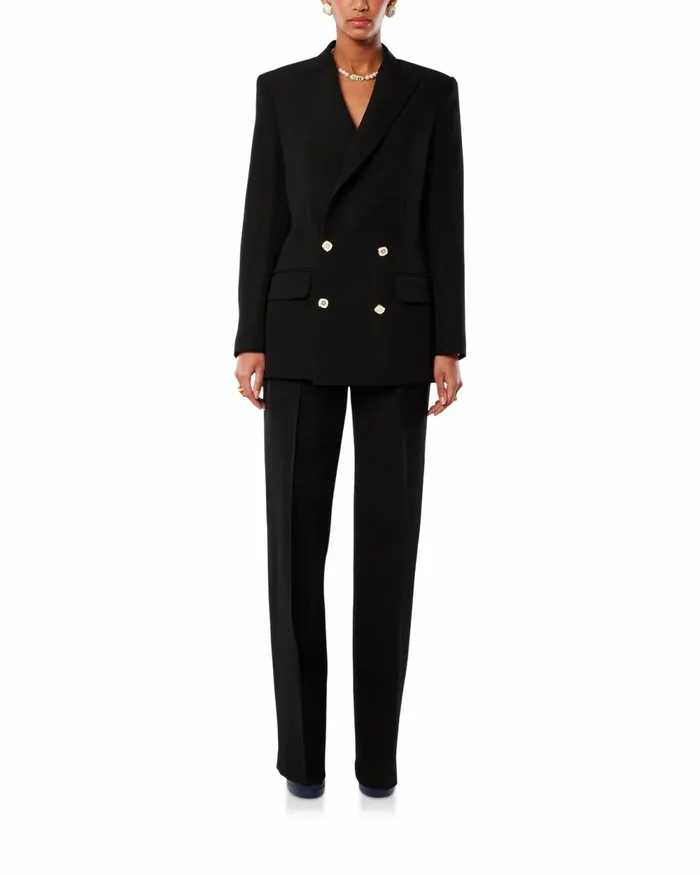 Casablanca Paris Tailoring Black Wide Leg Trousers 8211 Women