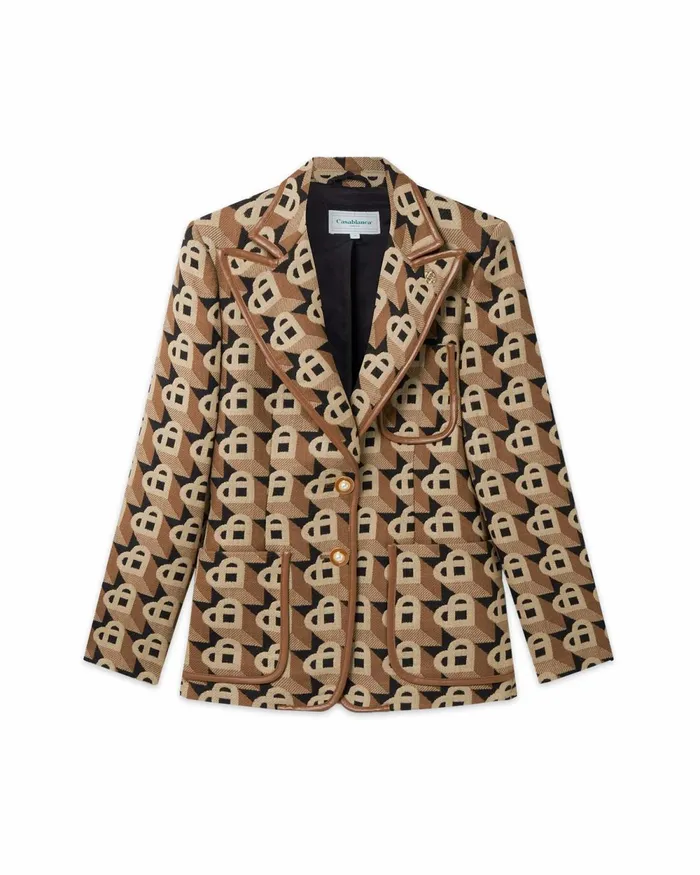 Casablanca Paris Tailoring Heart Jacquard Single Breasted Jacket 8211 Women