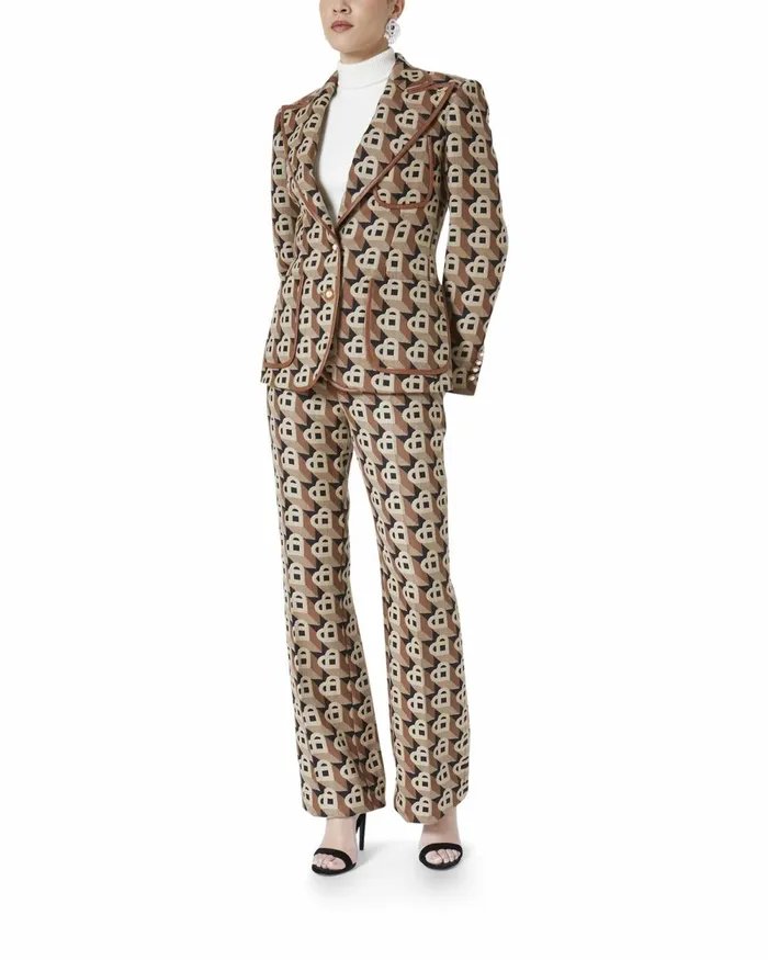 Casablanca Paris Tailoring Heart Jacquard Trousers 8211 Women Casablanca Paris Tailoring Heart Jacquard Trousers 8211 Women