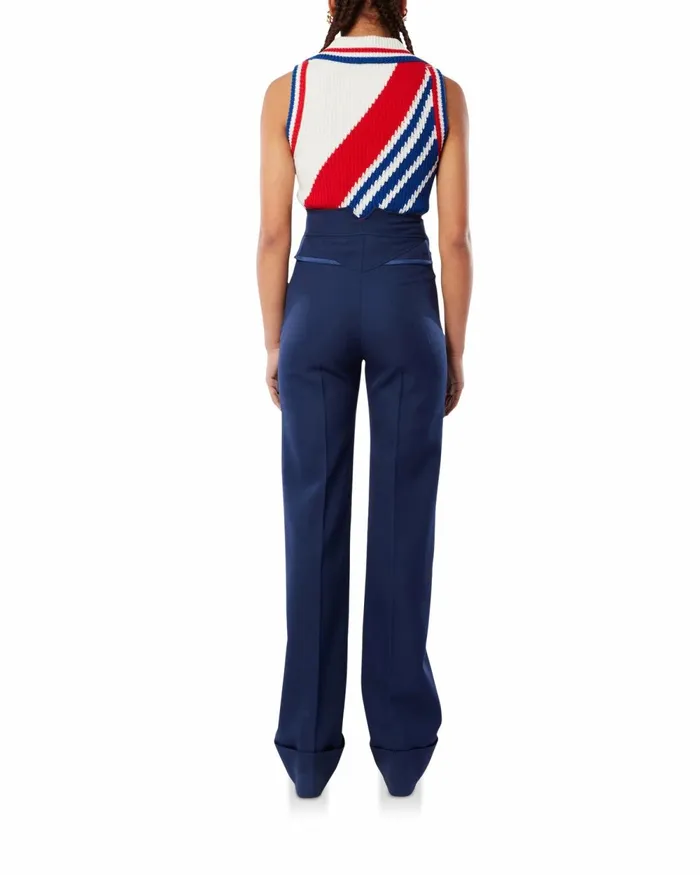 Casablanca Paris Tailoring Navy Waist Panel Trousers 8211 Women Casablanca Paris Tailoring Navy Waist Panel Trousers 8211 Women