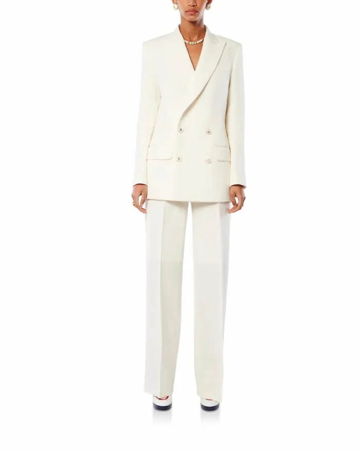 Casablanca Paris Tailoring OffWhite Wide Leg Trousers 8211 Women Casablanca Paris Tailoring OffWhite Wide Leg Trousers 8211 Women