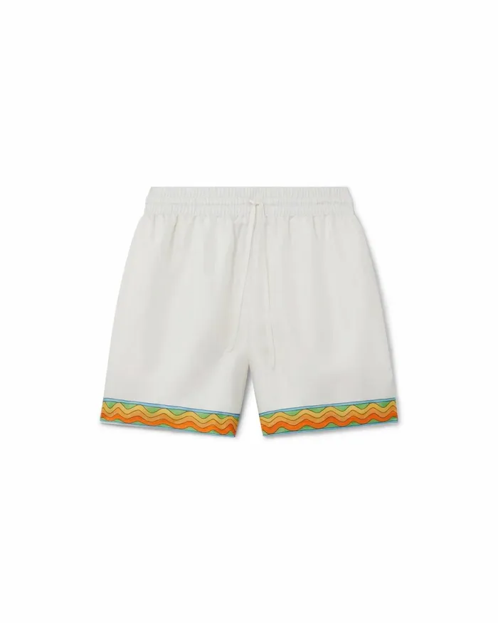Casablanca Paris Trousers and Shorts Afro Cubism Tennis Club Silk Shorts 8211 Men Casablanca Paris Trousers and Shorts Afro Cubism Tennis Club Silk Shorts 8211 Men