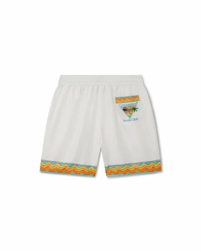 Casablanca Paris Trousers and Shorts Afro Cubism Tennis Club Silk Shorts 8211 Men Casablanca Paris Trousers and Shorts Afro Cubism Tennis Club Silk Shorts 8211 Men