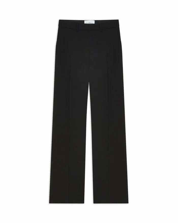 Casablanca Paris Trousers and Shorts Black Silk Suiting Wide Leg Trousers 8211 Men Casablanca Paris Trousers and Shorts Black Silk Suiting Wide Leg Trousers 8211 Men