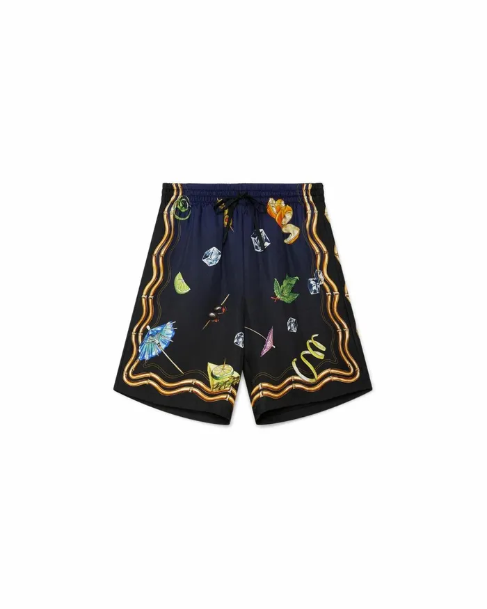 Casablanca Paris Trousers and Shorts Casa Club Nuit Viscose Shorts 8211 Men