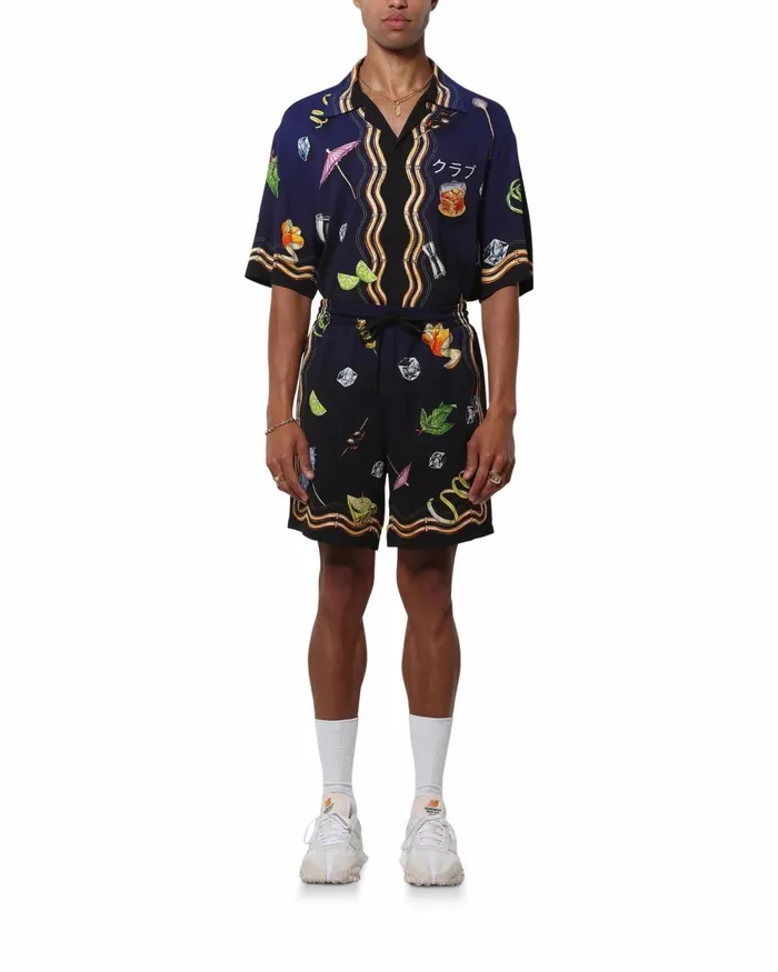 Casablanca Paris Trousers and Shorts Casa Club Nuit Viscose Shorts 8211 Men