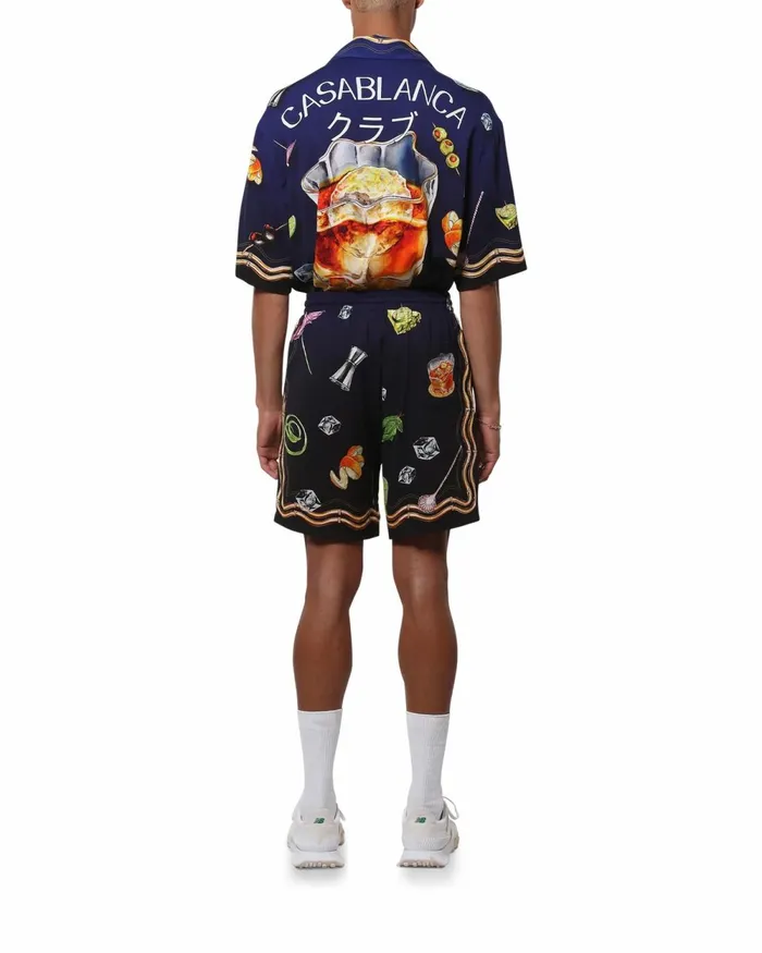 Casablanca Paris Trousers and Shorts Casa Club Nuit Viscose Shorts 8211 Men