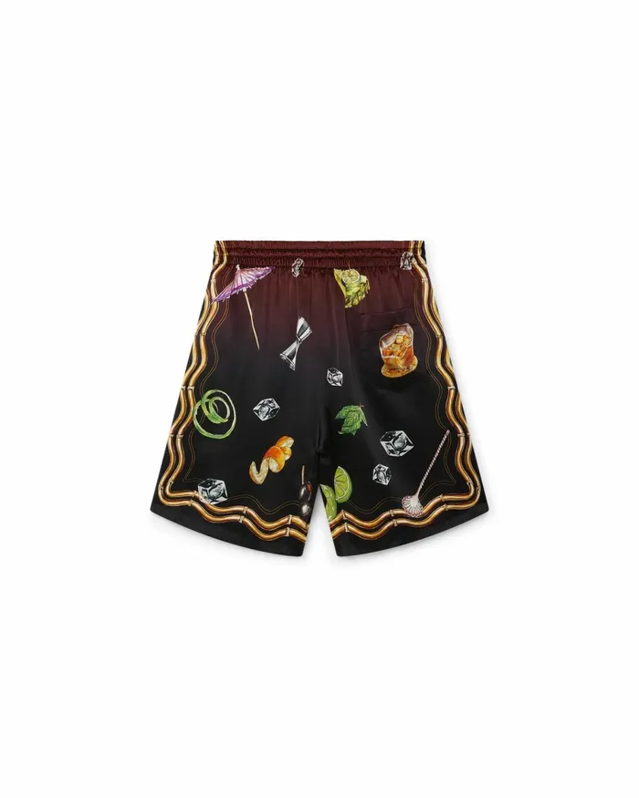 Casablanca Paris Trousers and Shorts Casa Club Sunset Silk Shorts 8211 Men
