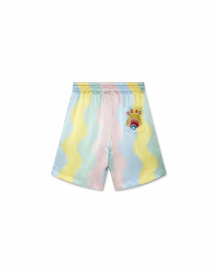 Casablanca Paris Trousers and Shorts Casa Shell Wave Silk Shorts 8211 Women