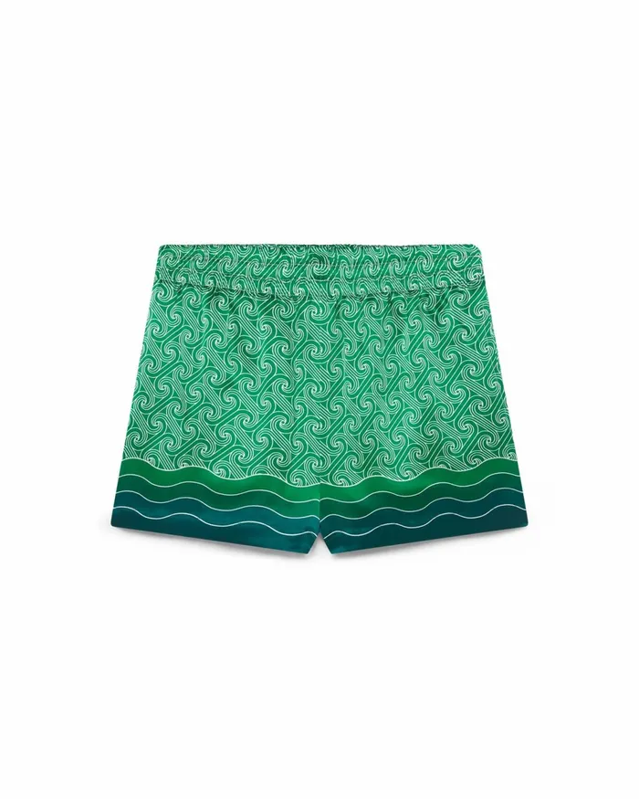 Casablanca Paris Trousers and Shorts Column Monogram Silk Shorts 8211 Women