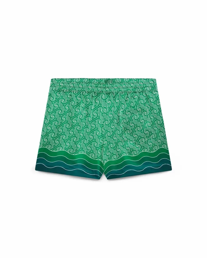 Casablanca Paris Trousers and Shorts Column Monogram Silk Shorts 8211 Women