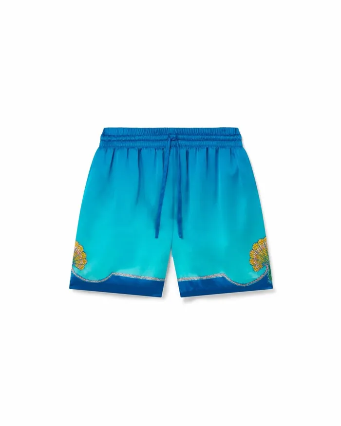 Casablanca Paris Trousers and Shorts Coquillage Color Silk Shorts 8211 Men