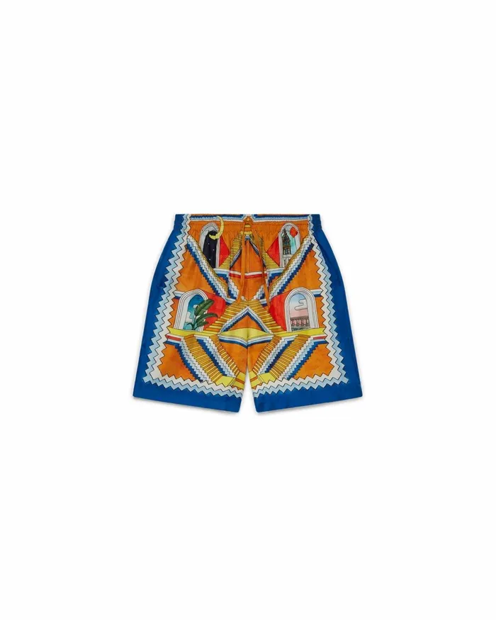 Casablanca Paris Trousers and Shorts Escalier Infini Silk Shorts 8211 Men