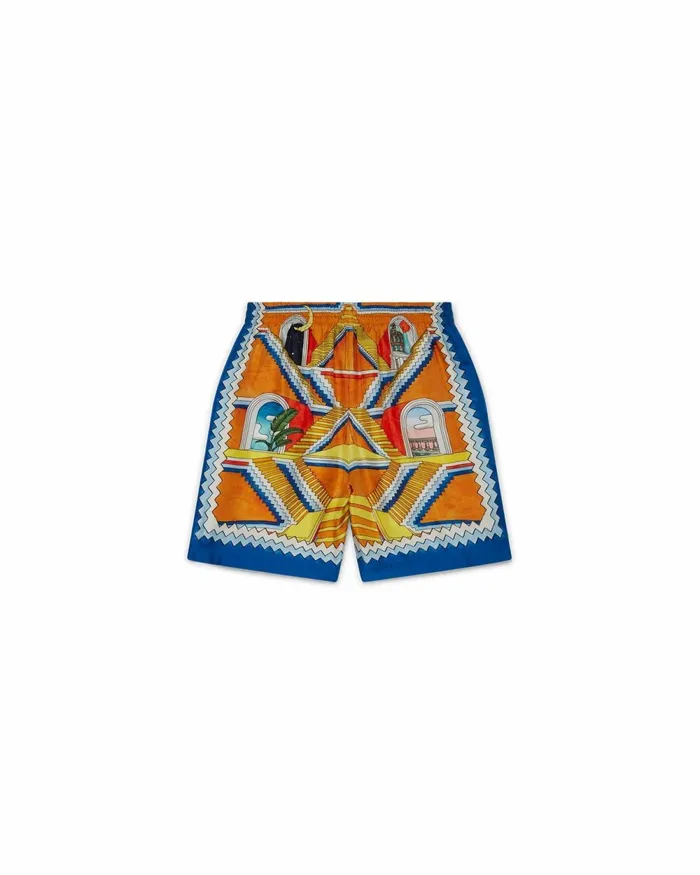 Casablanca Paris Trousers and Shorts Escalier Infini Silk Shorts 8211 Men Casablanca Paris Trousers and Shorts Escalier Infini Silk Shorts 8211 Men