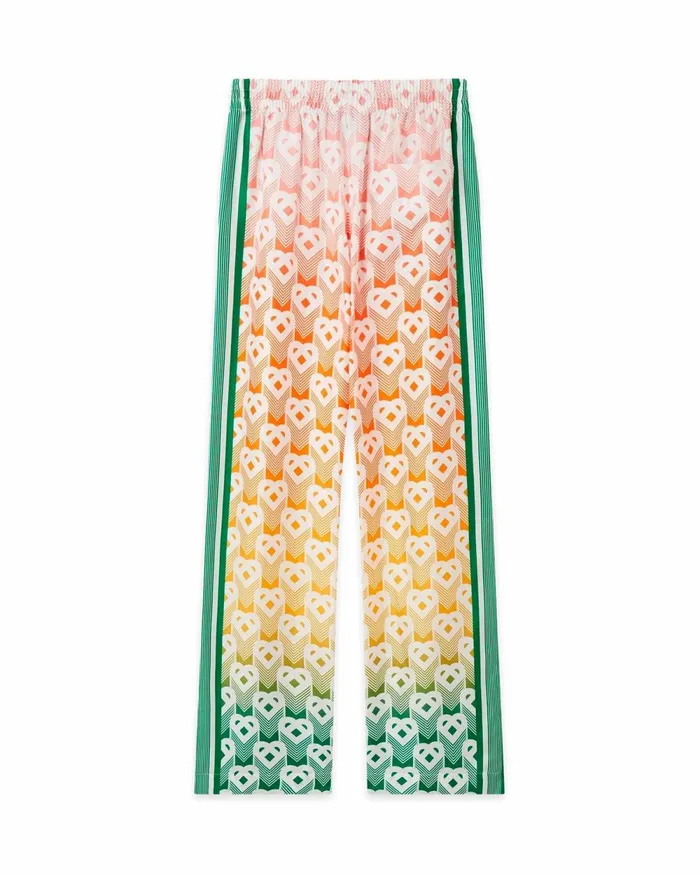 Casablanca Paris Trousers and Shorts Gradient Heart Monogram Wide Leg Trousers 8211 Women