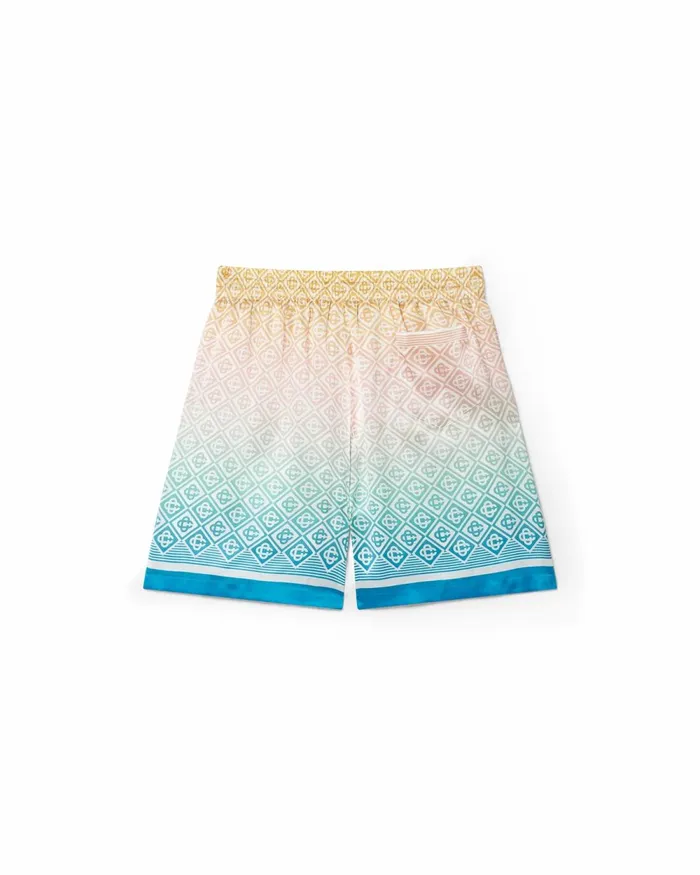 Casablanca Paris Trousers and Shorts Gradient Monogram Silk Shorts 8211 Men