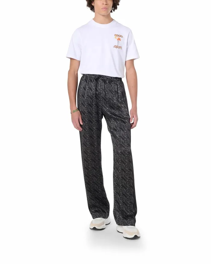 Casablanca Paris Trousers and Shorts Heart Monogram Pyjama Silk Trousers 8211 Men Casablanca Paris Trousers and Shorts Heart Monogram Pyjama Silk Trousers 8211 Men