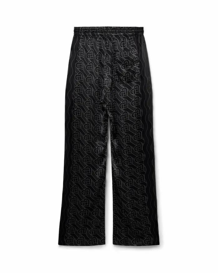 Casablanca Paris Trousers and Shorts Heart Monogram Pyjama Silk Trousers 8211 Men Casablanca Paris Trousers and Shorts Heart Monogram Pyjama Silk Trousers 8211 Men