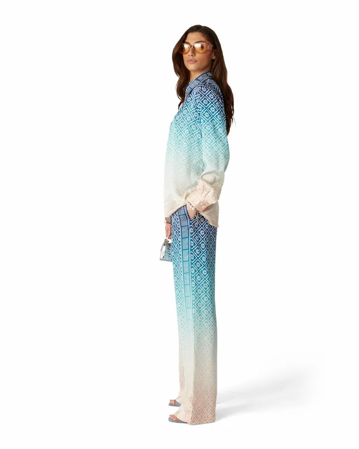 Casablanca Paris Trousers and Shorts Jacquard Gradient Silk Trousers 8211 Women