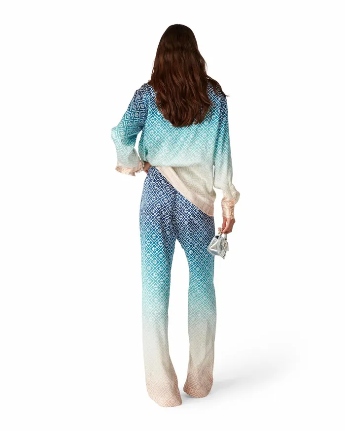 Casablanca Paris Trousers and Shorts Jacquard Gradient Silk Trousers 8211 Women