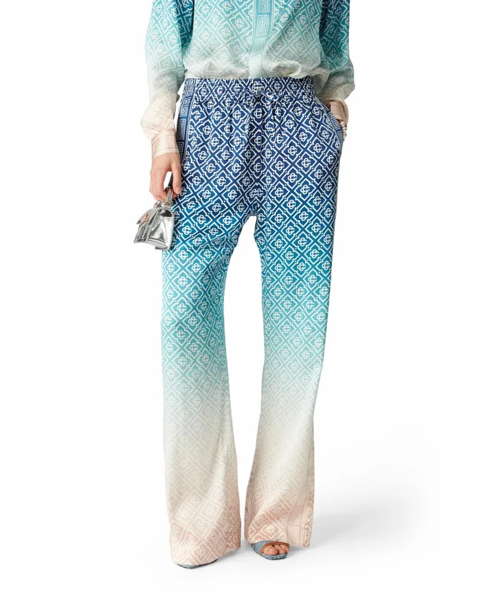Casablanca Paris Trousers and Shorts Jacquard Gradient Silk Trousers 8211 Women