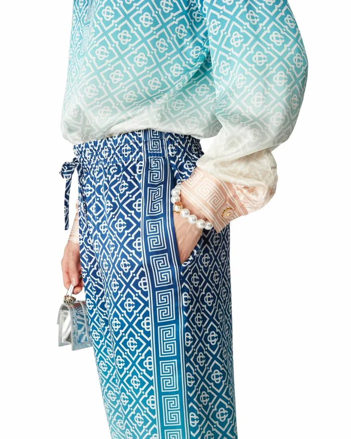 Casablanca Paris Trousers and Shorts Jacquard Gradient Silk Trousers 8211 Women