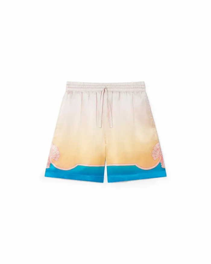 Casablanca Paris Trousers and Shorts L039Arc Color Silk Shorts 8211 Men