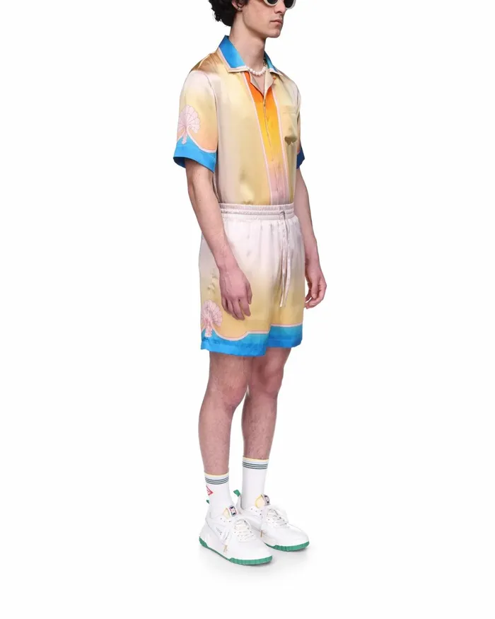 Casablanca Paris Trousers and Shorts L039Arc Color Silk Shorts 8211 Men