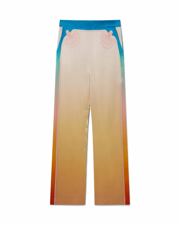 Casablanca Paris Trousers and Shorts L039Arc Color Silk Trousers 8211 Women