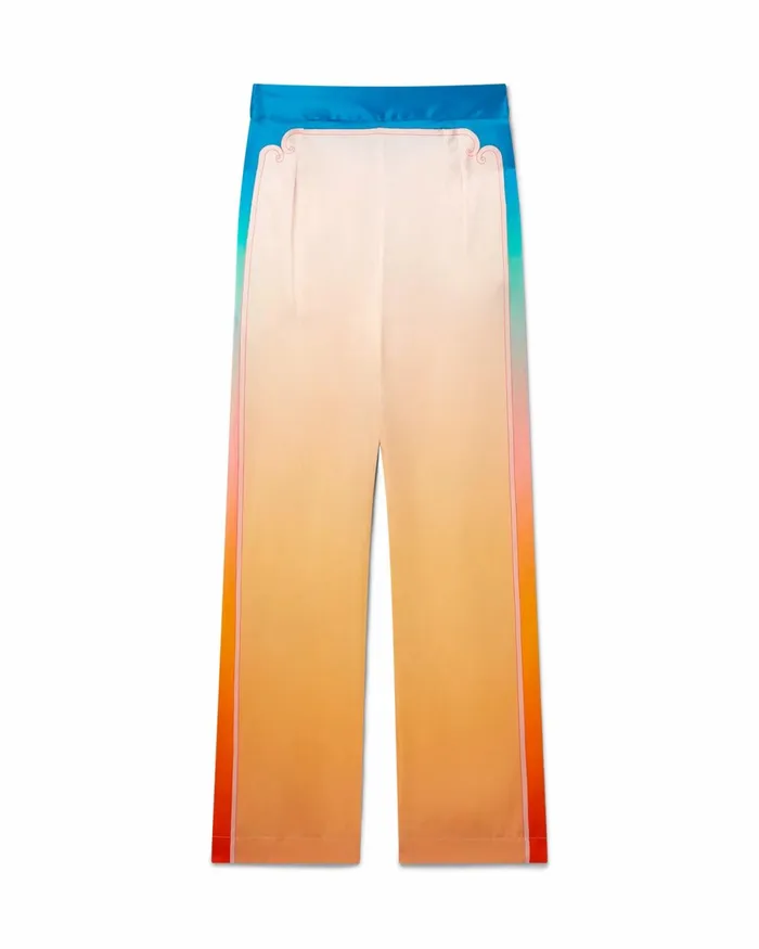 Casablanca Paris Trousers and Shorts L039Arc Color Silk Trousers 8211 Women