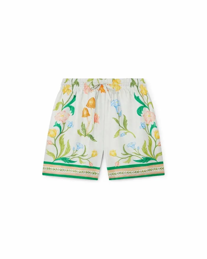 Casablanca Paris Trousers and Shorts L039Arche Fleurie Silk Shorts 8211 Women