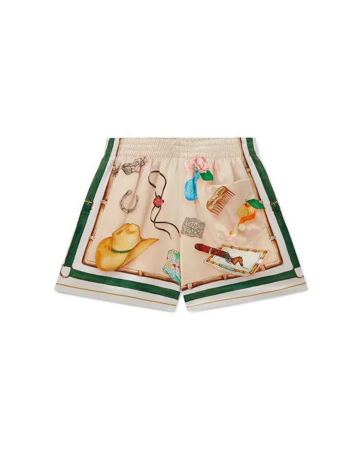 Casablanca Paris Trousers and Shorts L039Ecurie Blanche Silk Shorts 8211 Women Casablanca Paris Trousers and Shorts L039Ecurie Blanche Silk Shorts 8211 Women