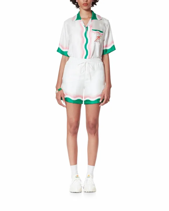 Casablanca Paris Trousers and Shorts Le Jeu De Ping Pong Silk Shorts 8211 Women
