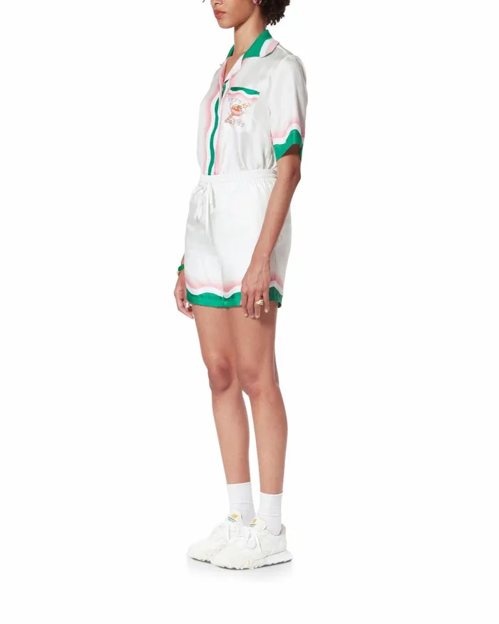 Casablanca Paris Trousers and Shorts Le Jeu De Ping Pong Silk Shorts 8211 Women
