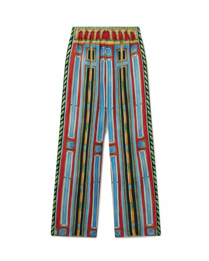 Casablanca Paris Trousers and Shorts Le Palais En Fleur Silk Trousers 8211 Women