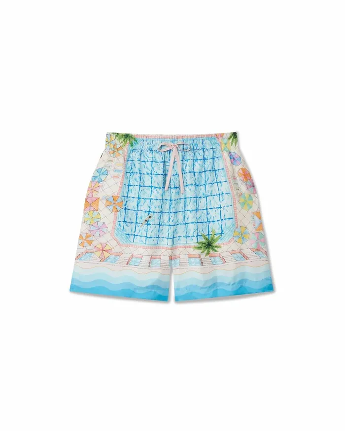 Casablanca Paris Trousers and Shorts Le Plongeon Silk Shorts 8211 Men