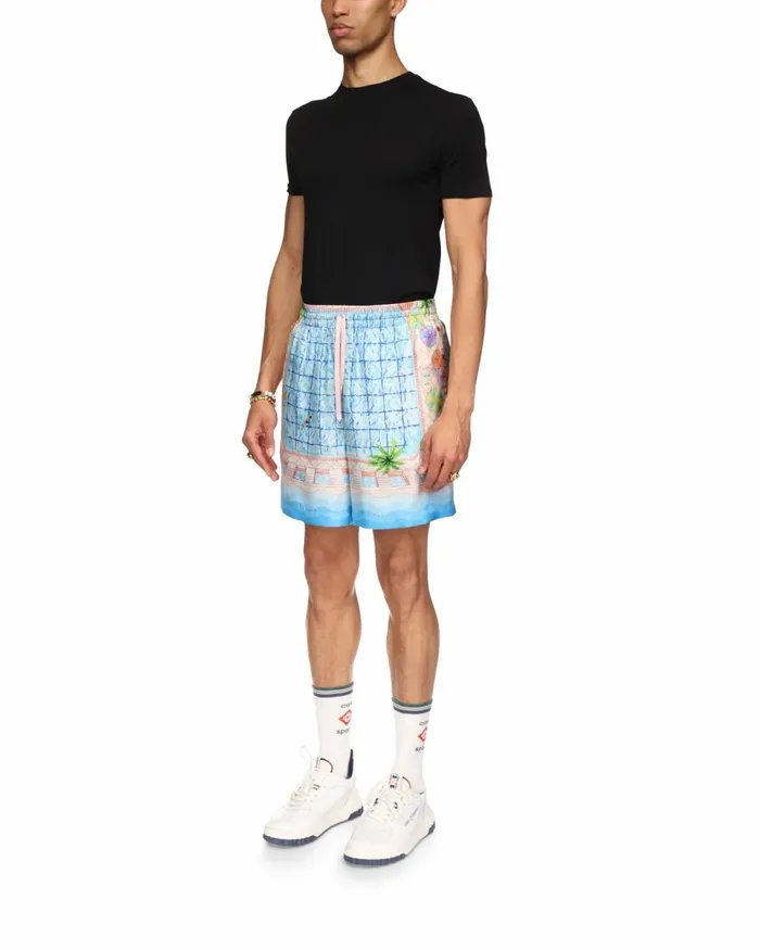 Casablanca Paris Trousers and Shorts Le Plongeon Silk Shorts 8211 Men