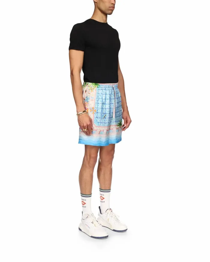 Casablanca Paris Trousers and Shorts Le Plongeon Silk Shorts 8211 Men