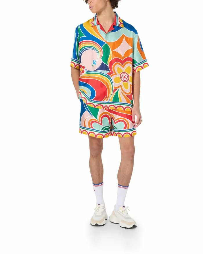 Casablanca Paris Trousers and Shorts Le Pouvoir Des Fleurs Silk Shorts 8211 Men Casablanca Paris Trousers and Shorts Le Pouvoir Des Fleurs Silk Shorts 8211 Men
